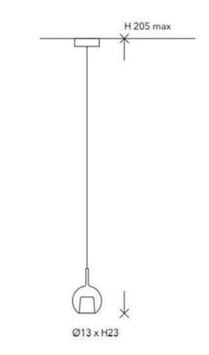Penta Light Glo Pendant Mini Dimensions