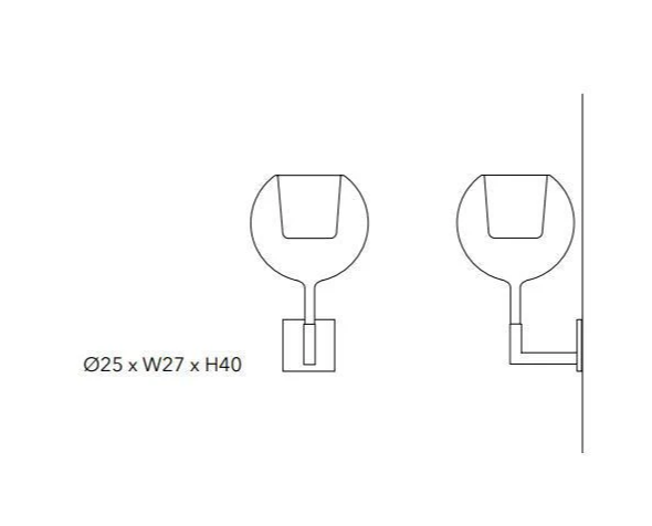 Penta Light Glo Medium Wall Light Dimensions