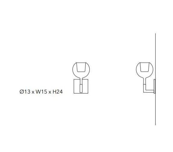 Penta Light Glo mini Wall Light Dimensions