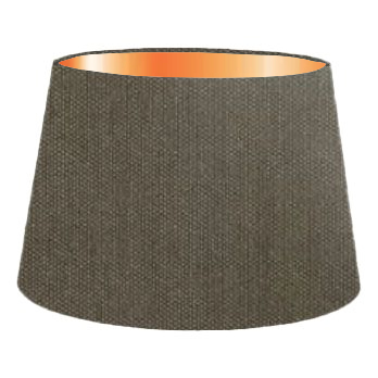 Abat-jour cylindrique français en coton graphite