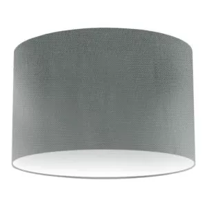 Abat-jour cylindrique en soie graphite