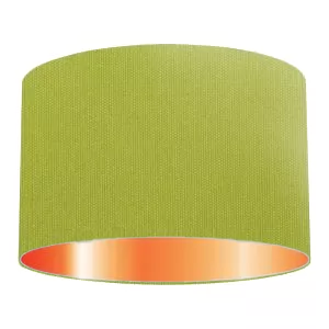 Abat-jour cylindrique en coton vert