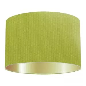 Abat-jour cylindrique en coton vert