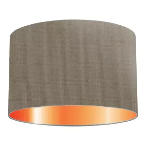 Abat-jour cylindrique en coton gris