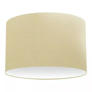 Abat-jour tambour en coton miel