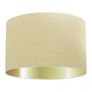Abat-jour tambour en coton miel