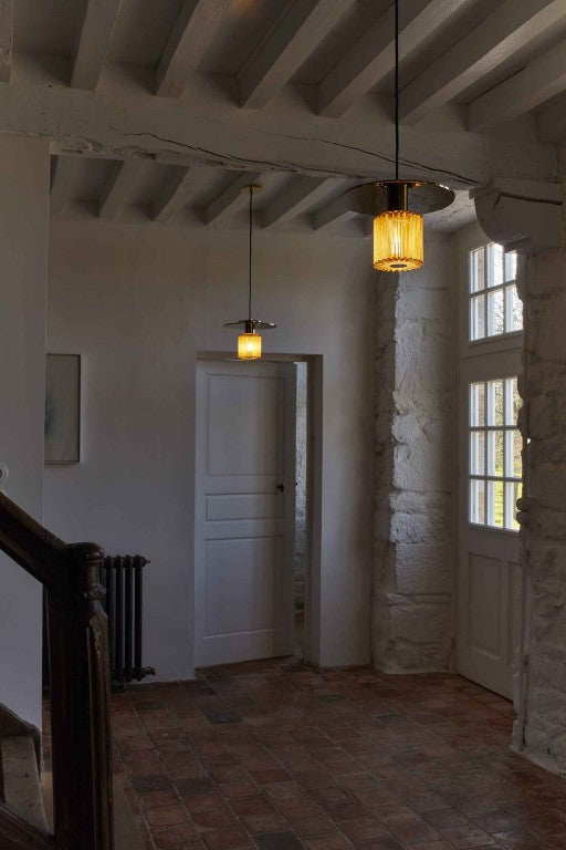 DCW Editions In The Sun Pendant 190 In entryway of house