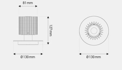 DCW Editions In The Sun Table Lamp dimensions
