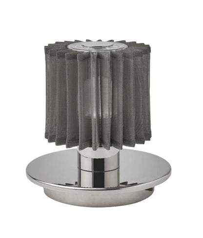 DCW Editions In The Sun Table Lamp with a silver base and silver mesh shade