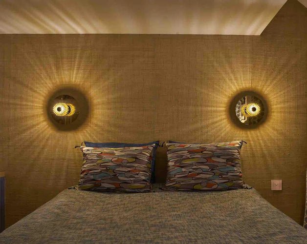 DCW Editions In The Sun Wall Light 380 beside Bed