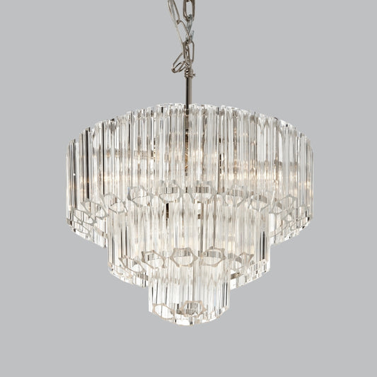 Lustre Keira en nickel poli de 42,5 cm