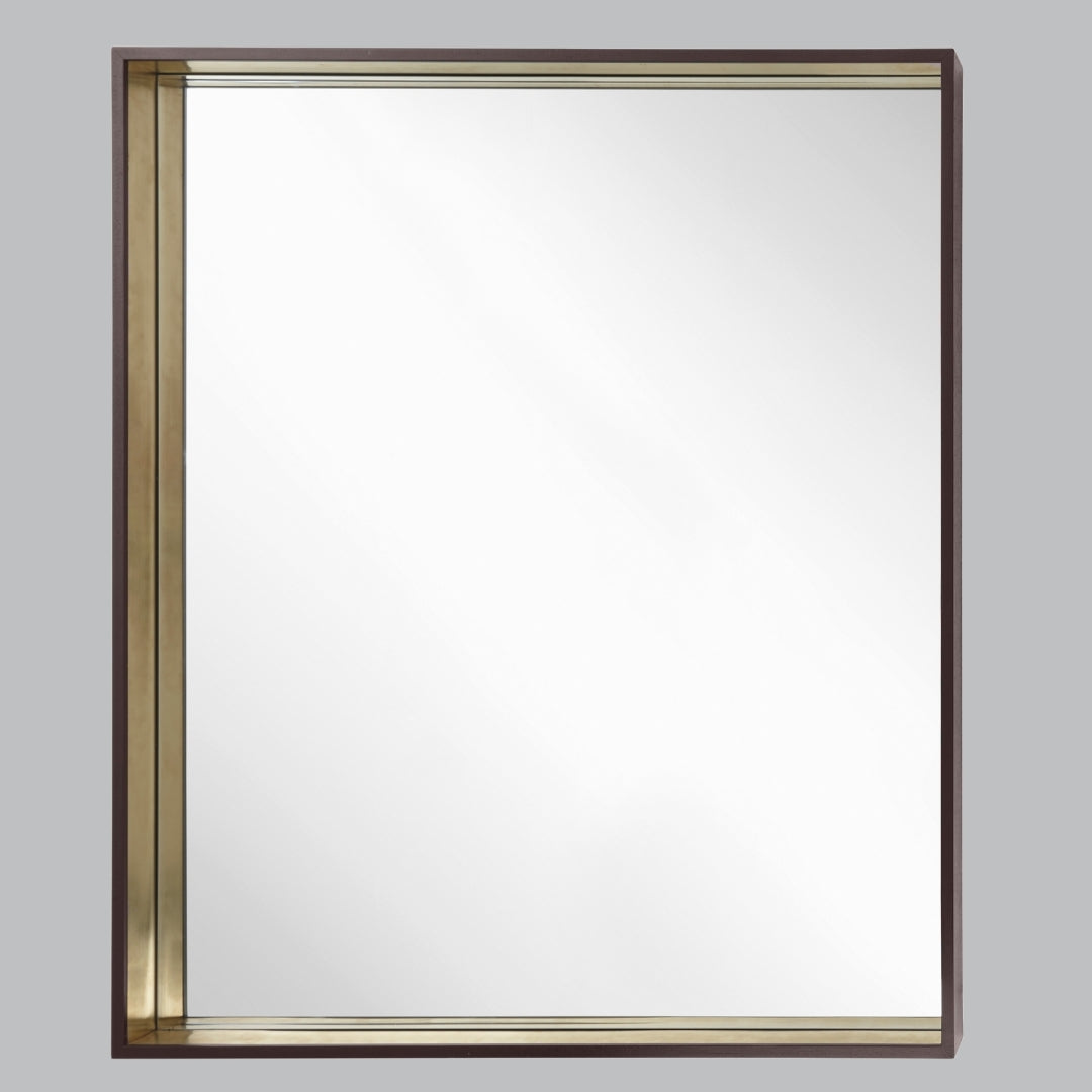 Miroir rectangulaire chocolat et champagne Krios