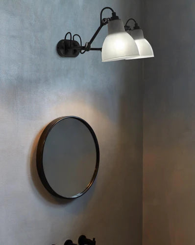 DCW Editions Lampe Gras No.204 in Polycarbonate over wall mirror