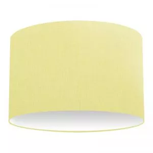 Abat-jour cylindrique en coton citron