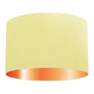 Abat-jour cylindrique en coton citron
