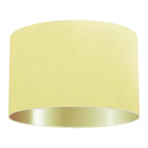 Abat-jour cylindrique en coton citron