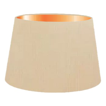 Abat-jour cylindrique français en coton saumon clair