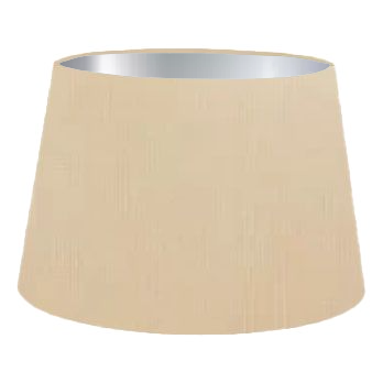 Abat-jour cylindrique français en coton saumon clair