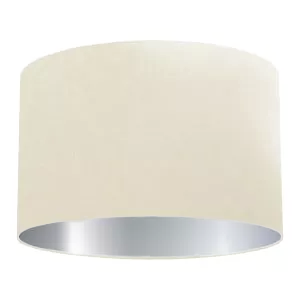 Abat-jour cylindrique en coton beige clair
