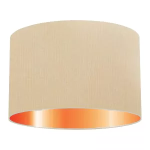 Abat-jour cylindrique en coton saumon clair