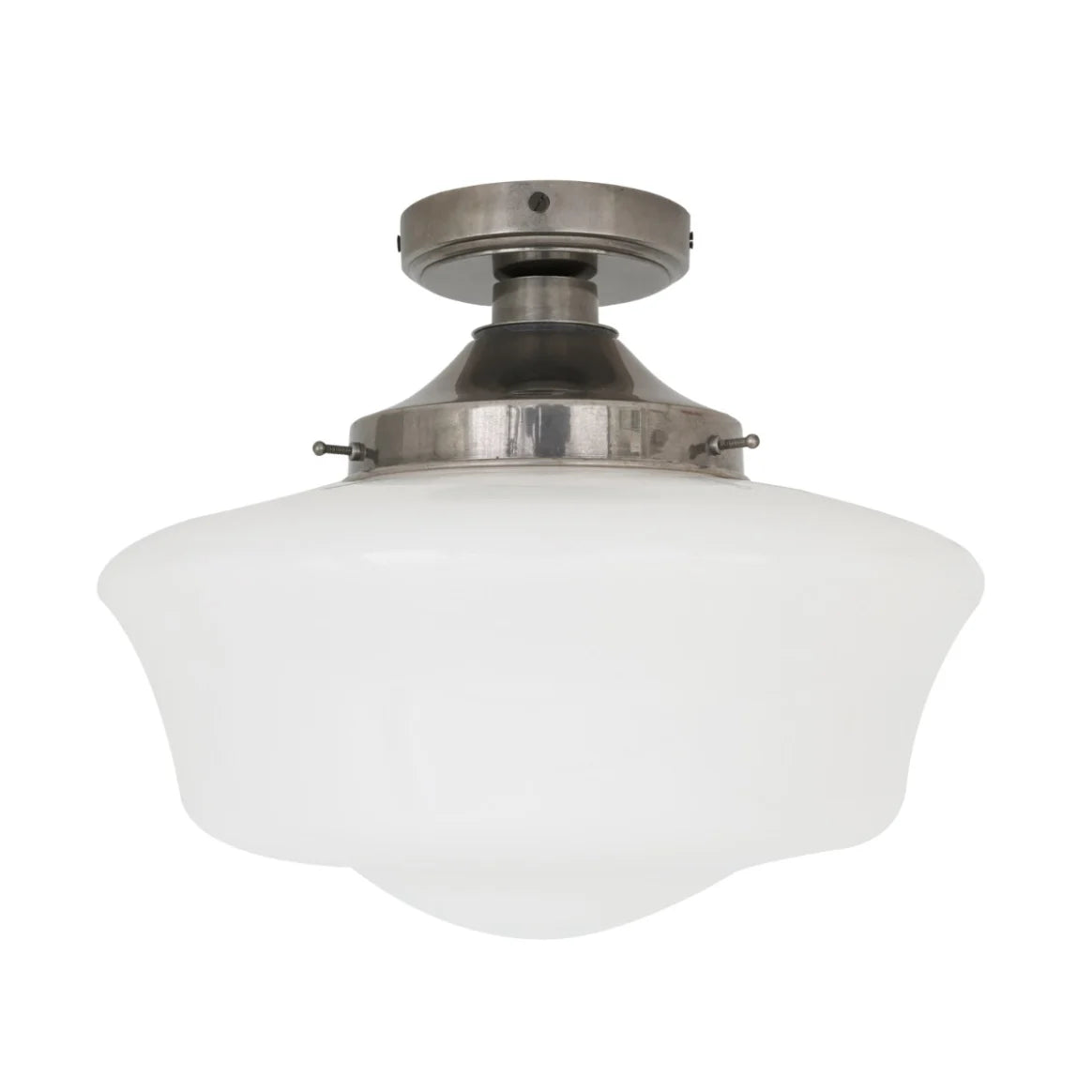 Mullan Lighting Anath Schoolhouse Ceiling Light IP44 Antique Silver