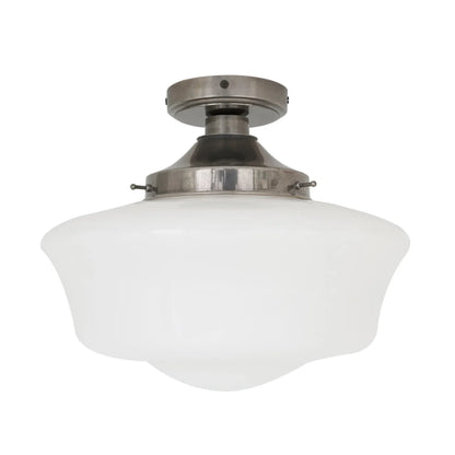 Mullan Lighting Anath Schoolhouse Ceiling Light IP44 Antique Silver