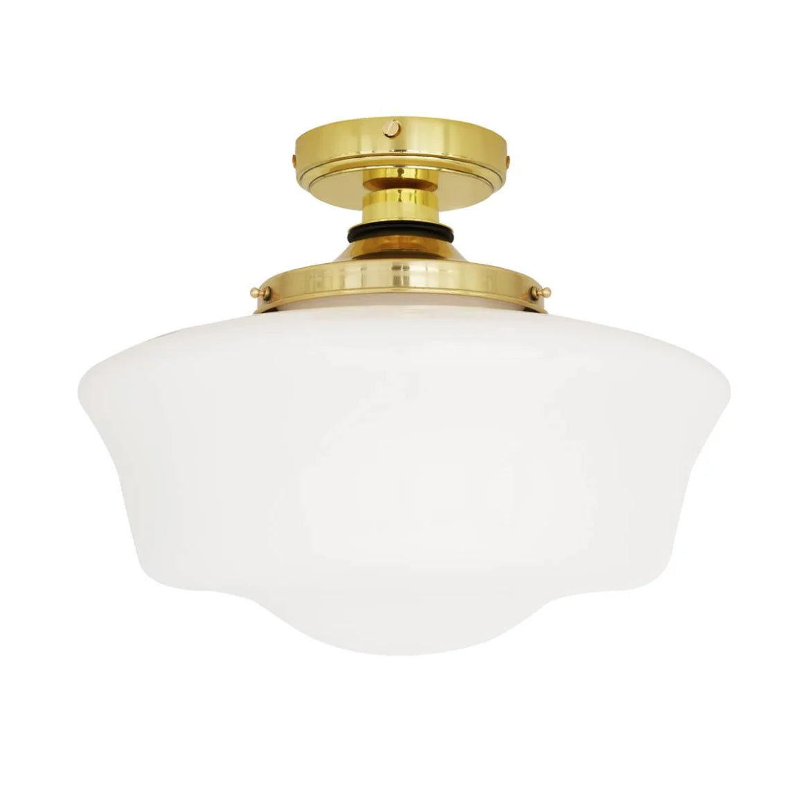 Mullan Lighting Anath Schoolhouse Ceiling Light IP44 Polished Brass