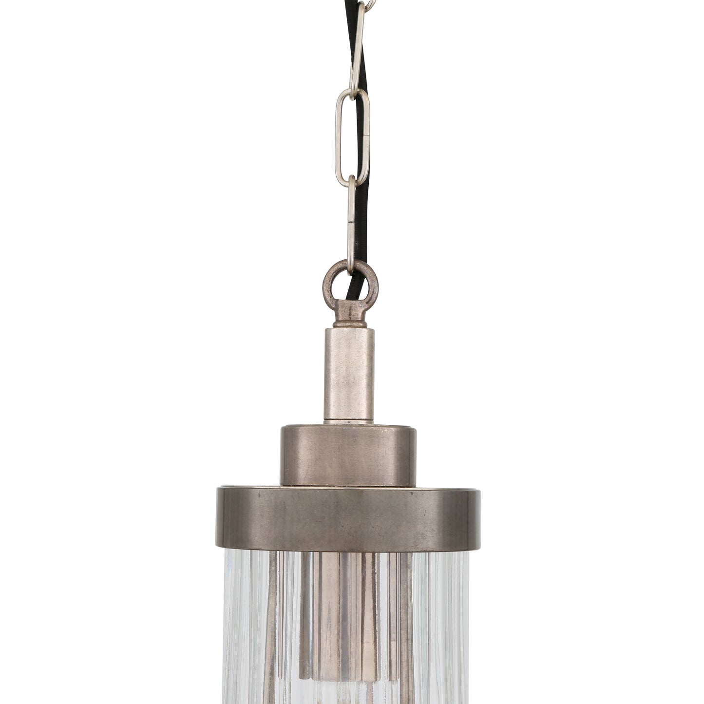 Suspension de salle de bain Louise Vintage en verre ondulé et laiton IP44
