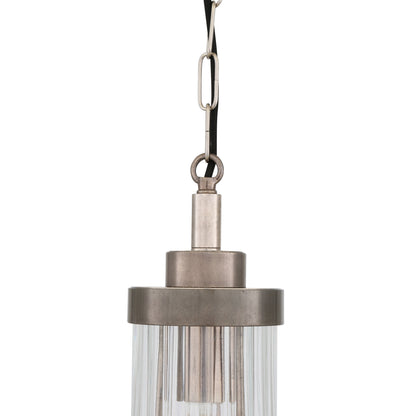 Suspension de salle de bain Louise Vintage en verre ondulé et laiton IP44