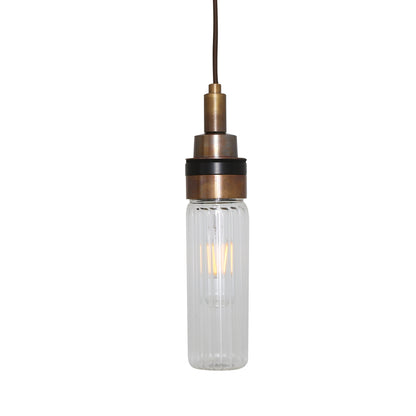 Suspension de salle de bain Delta Tube en verre et laiton IP65