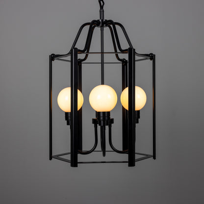 Lanterne suspendue d'extérieur Portroe pour porche, IP65, quatre lumières