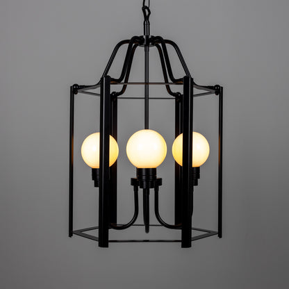 Lanterne suspendue d'extérieur Portroe pour porche, IP65, quatre lumières