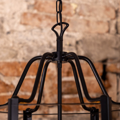 Lanterne suspendue d'extérieur Portroe pour porche, IP65, quatre lumières