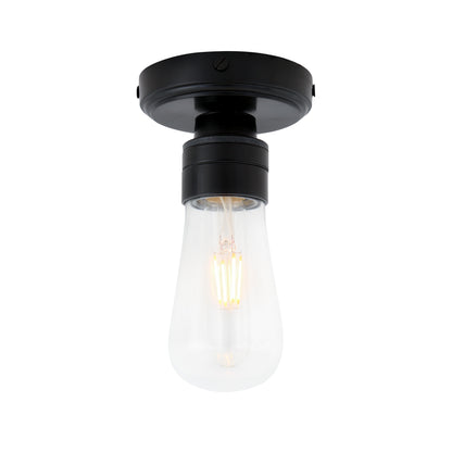 Plafonnier Kura en laiton et verre IP65
