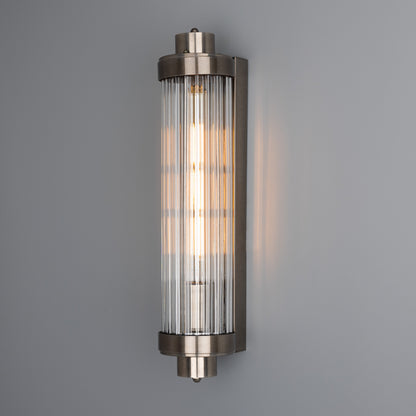 Louise Vintage Glass and Brass Bathroom Wall Light IP44