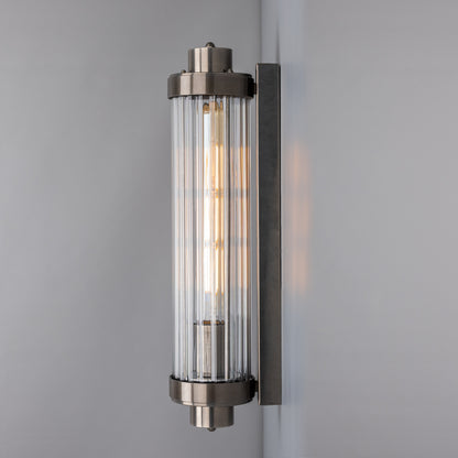 Louise Vintage Glass and Brass Bathroom Wall Light IP44