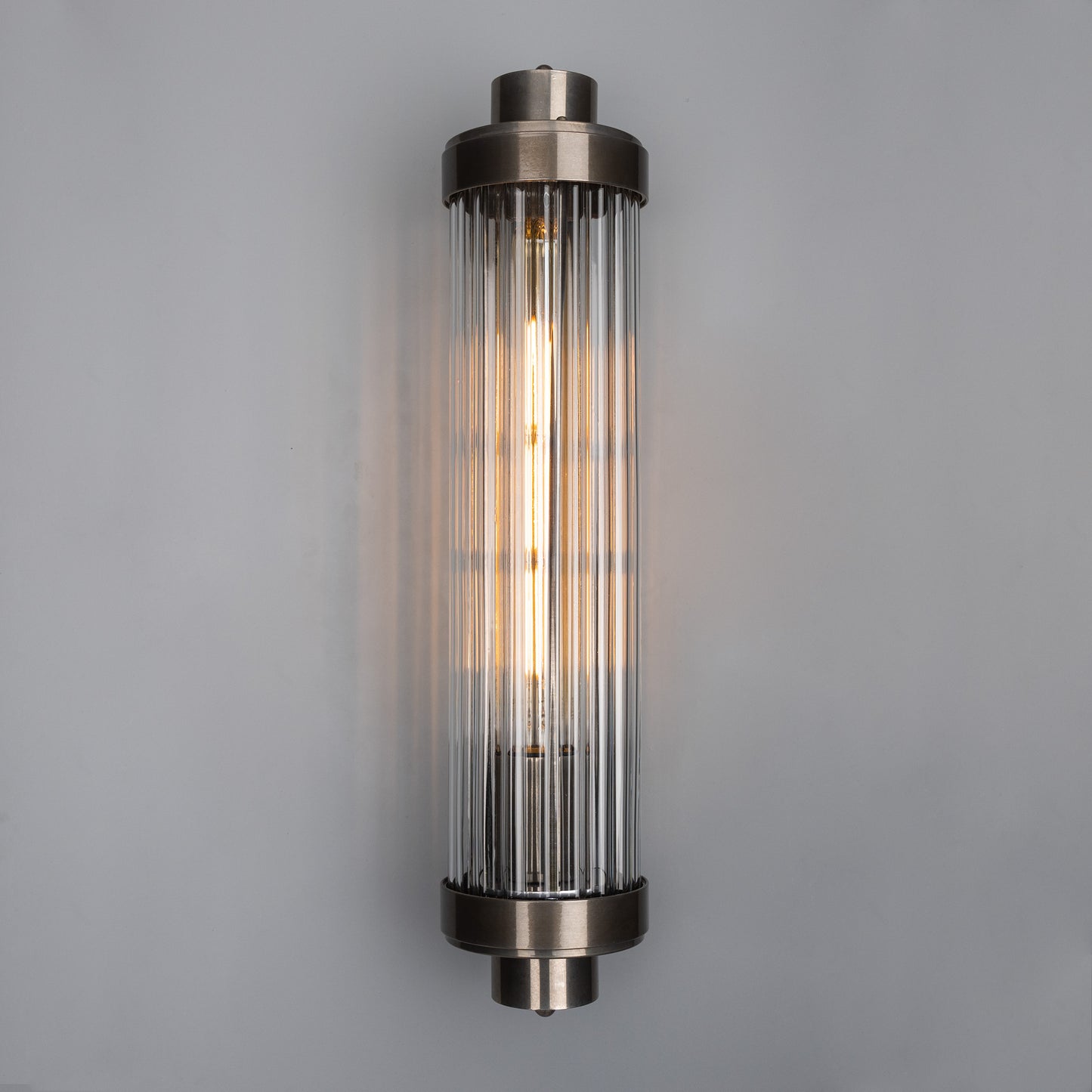 Louise Vintage Glass and Brass Bathroom Wall Light IP44