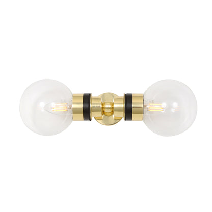 Poole Double Glass Globe Bathroom Wall Light IP65