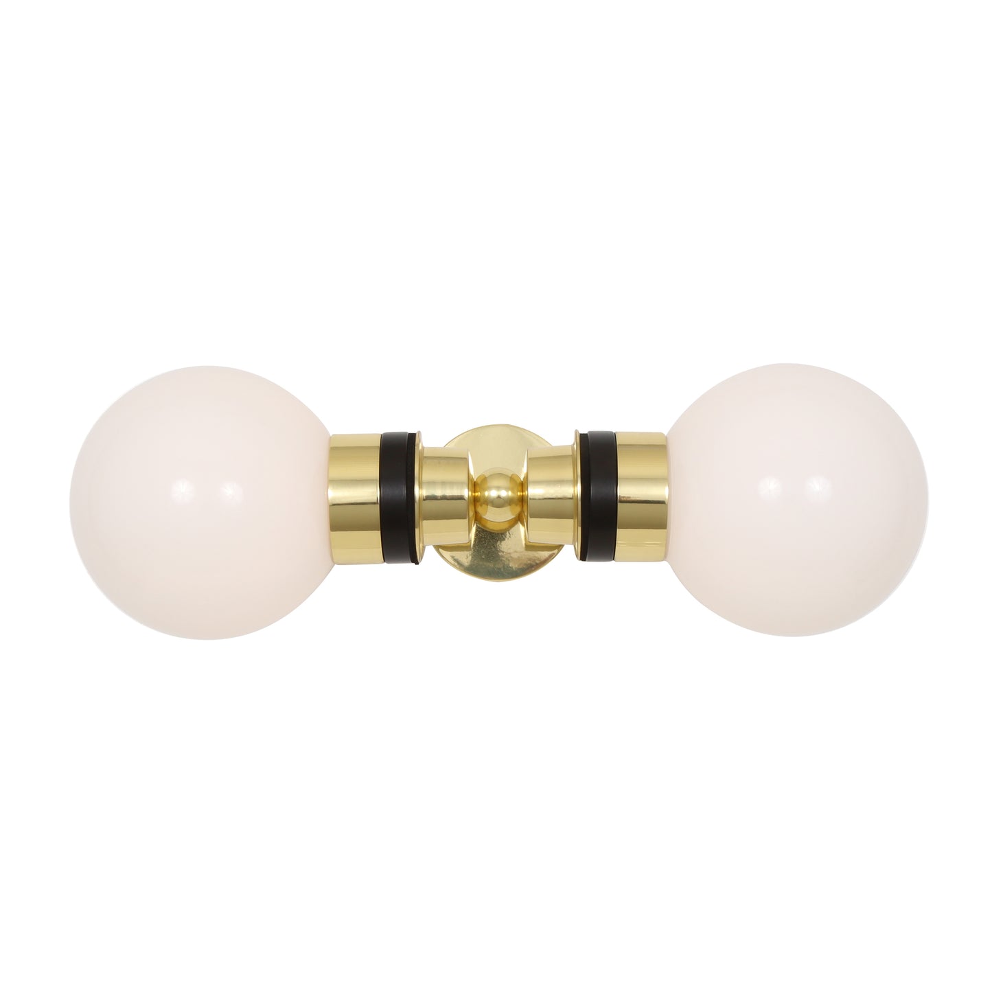 Poole Double Glass Globe Bathroom Wall Light IP65
