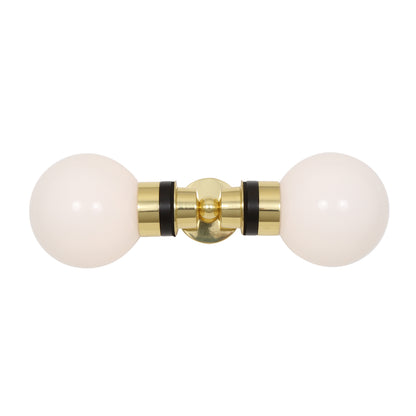 Poole Double Glass Globe Bathroom Wall Light IP65