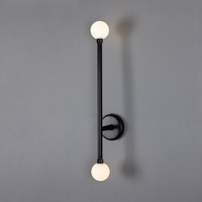 Gunning Double Globe Slim Bathroom Wall Light 71cm IP44