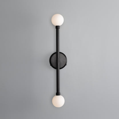 Monto Double Globe Slim Bathroom Wall Light 61cm IP44