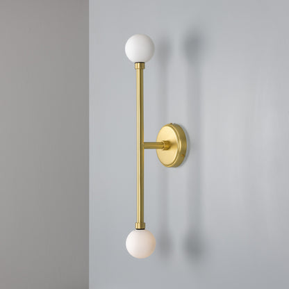 Monto Double Globe Slim Bathroom Wall Light 61cm IP44