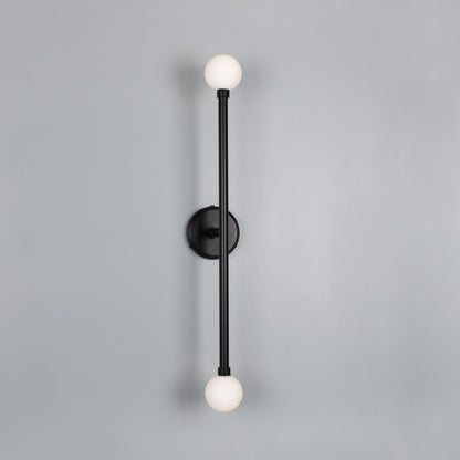 Silverton Double Globe Slim Bathroom Wall Light 77cm IP44
