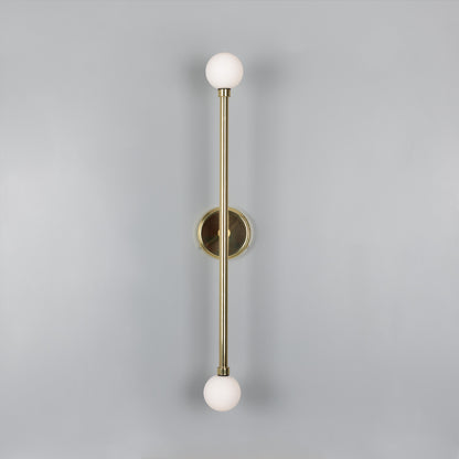 Silverton Double Globe Slim Bathroom Wall Light 77cm IP44