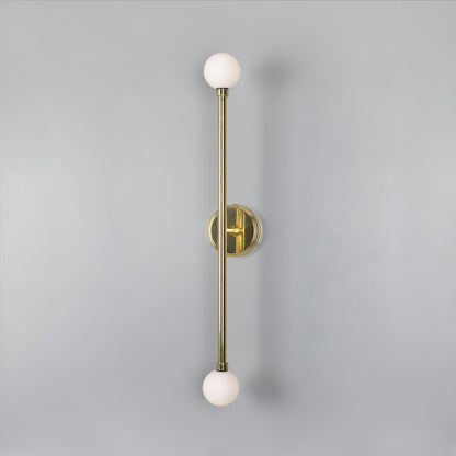 Silverton Double Globe Slim Bathroom Wall Light 77cm IP44