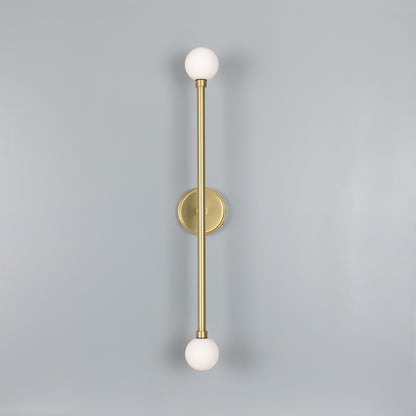 Silverton Double Globe Slim Bathroom Wall Light 77cm IP44