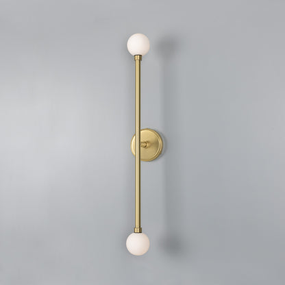 Silverton Double Globe Slim Bathroom Wall Light 77cm IP44