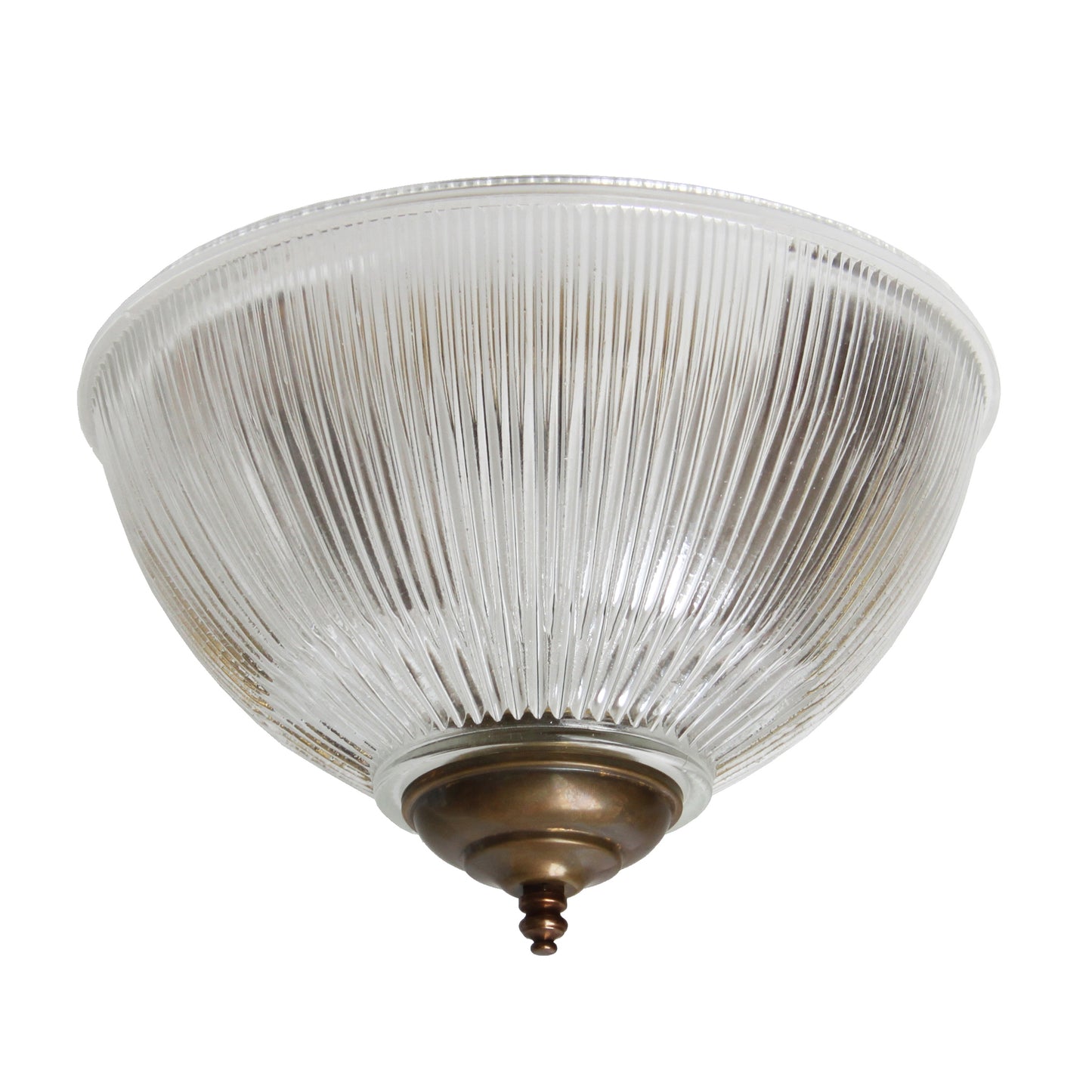 Plafonnier encastré Moroni à dôme en verre prismatique 30 cm