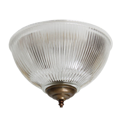 Plafonnier encastré Moroni à dôme en verre prismatique 30 cm
